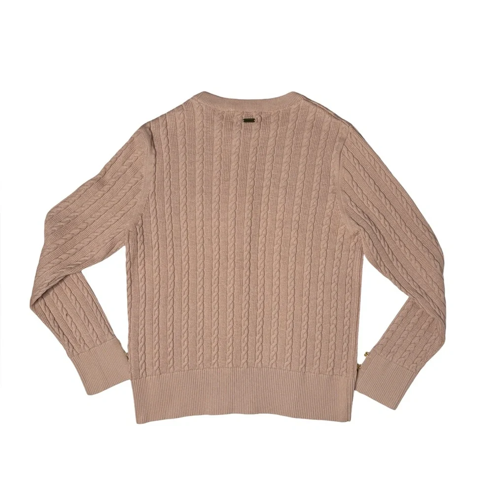 Barbour | Fieldrose Cableknit Sweater in Rose Dust US 12